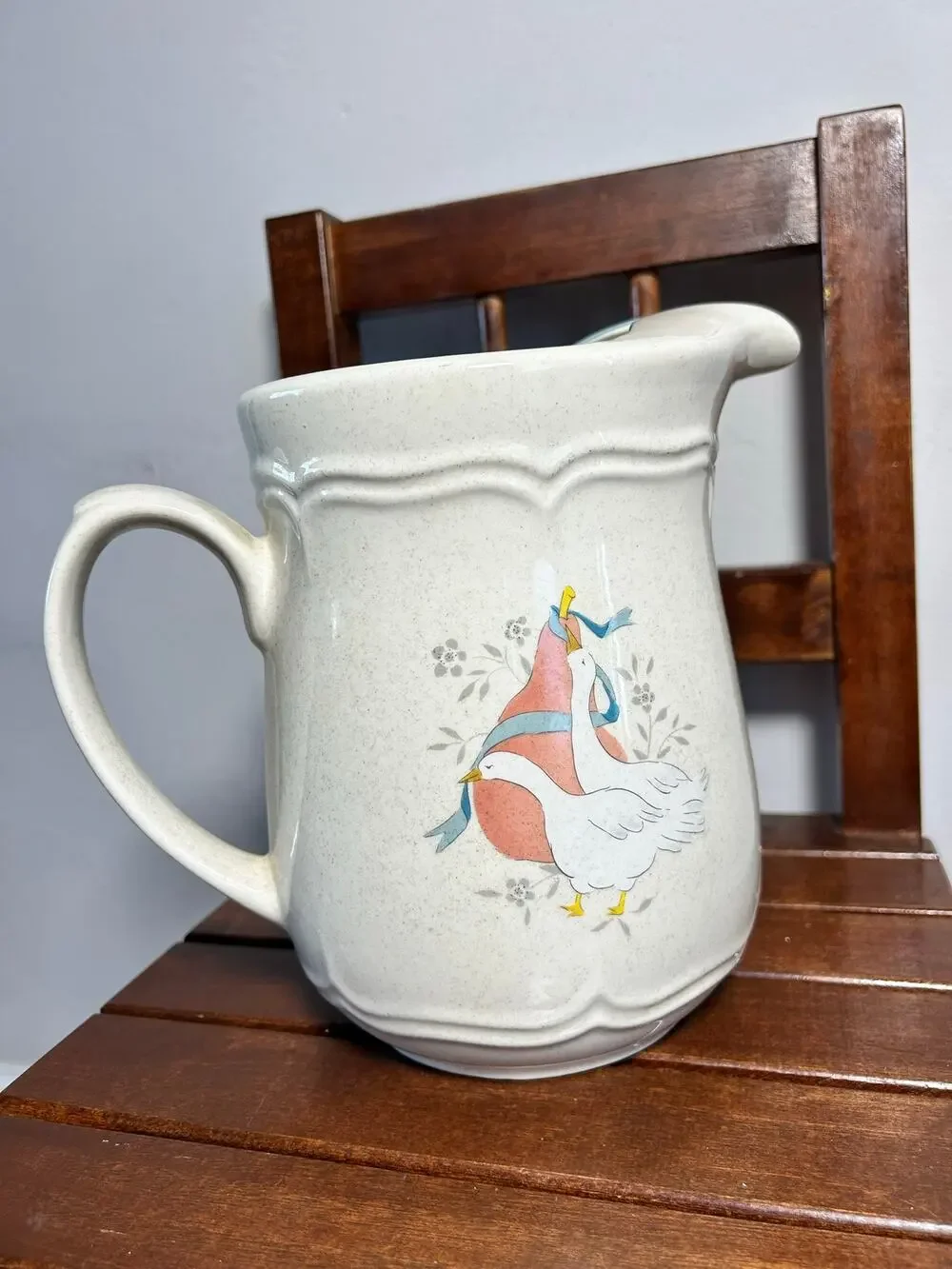 Vintage International Marmalade Goose Pitcher, Cottagecore Kitchen Decor